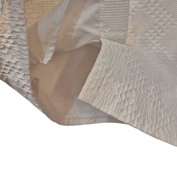 Banana Republic Women's White Cotton/Poly/Spandex Textured Heritage Collection S - Picture 4 of 10